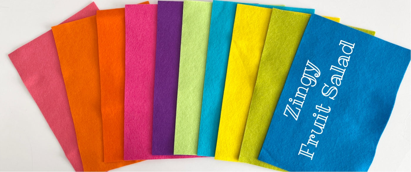 100% Wool Felt - Larger Colour Palette Packs - 10 x sheets 20 x 30cm - 15 colour options
