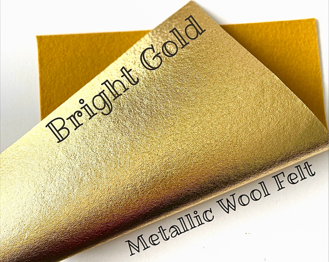 100% Wool Metallic Felt - 15cm x 24cm