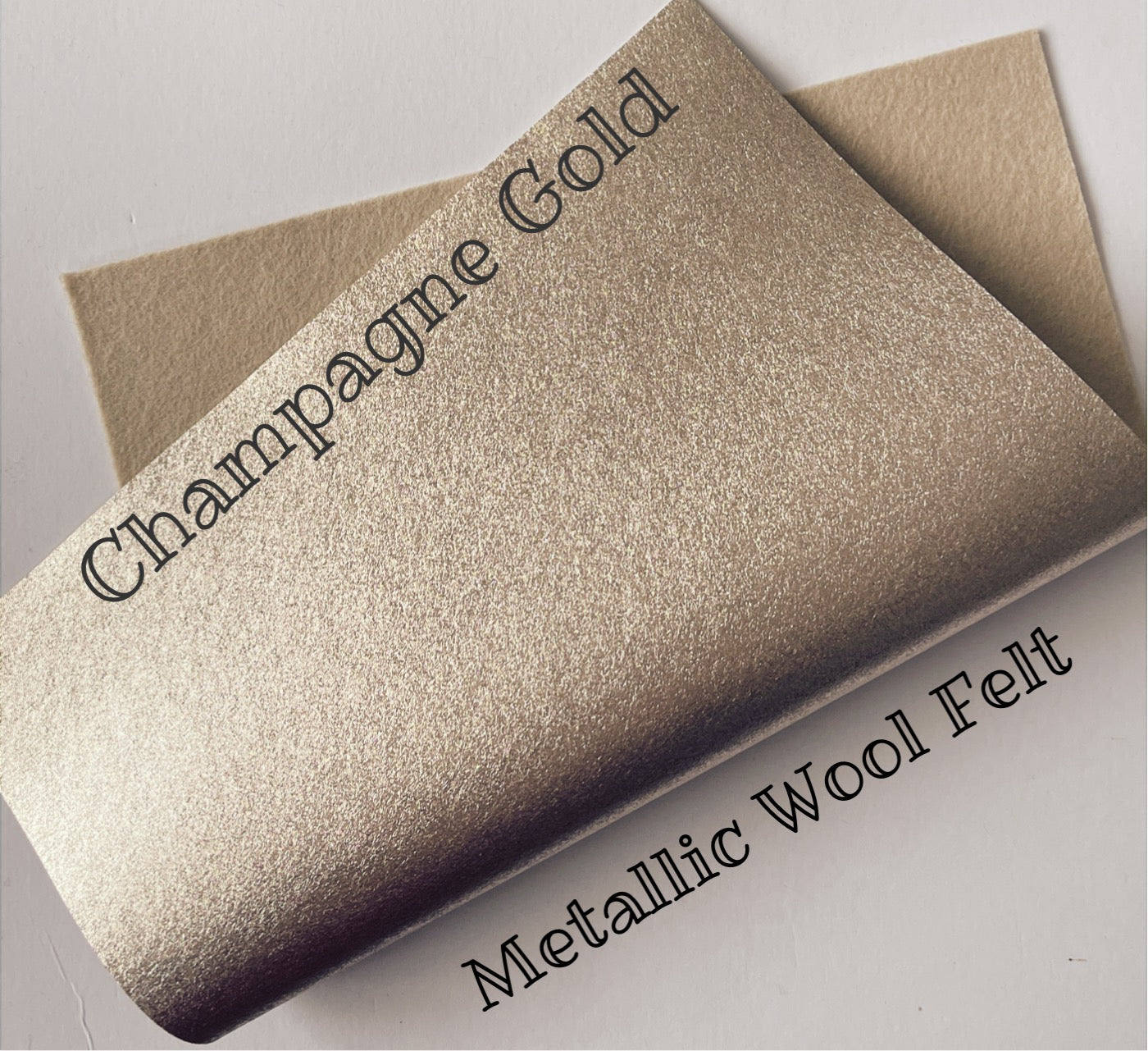 100% Wool Metallic Felt - 15cm x 24cm