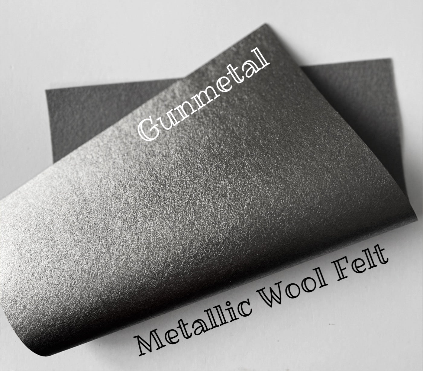 100% Wool Metallic Felt - 15cm x 24cm