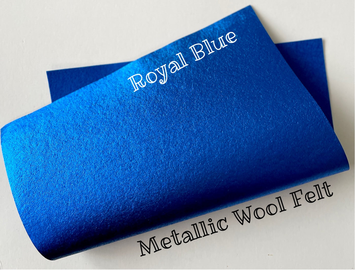 100% Wool Metallic Felt - 15cm x 24cm