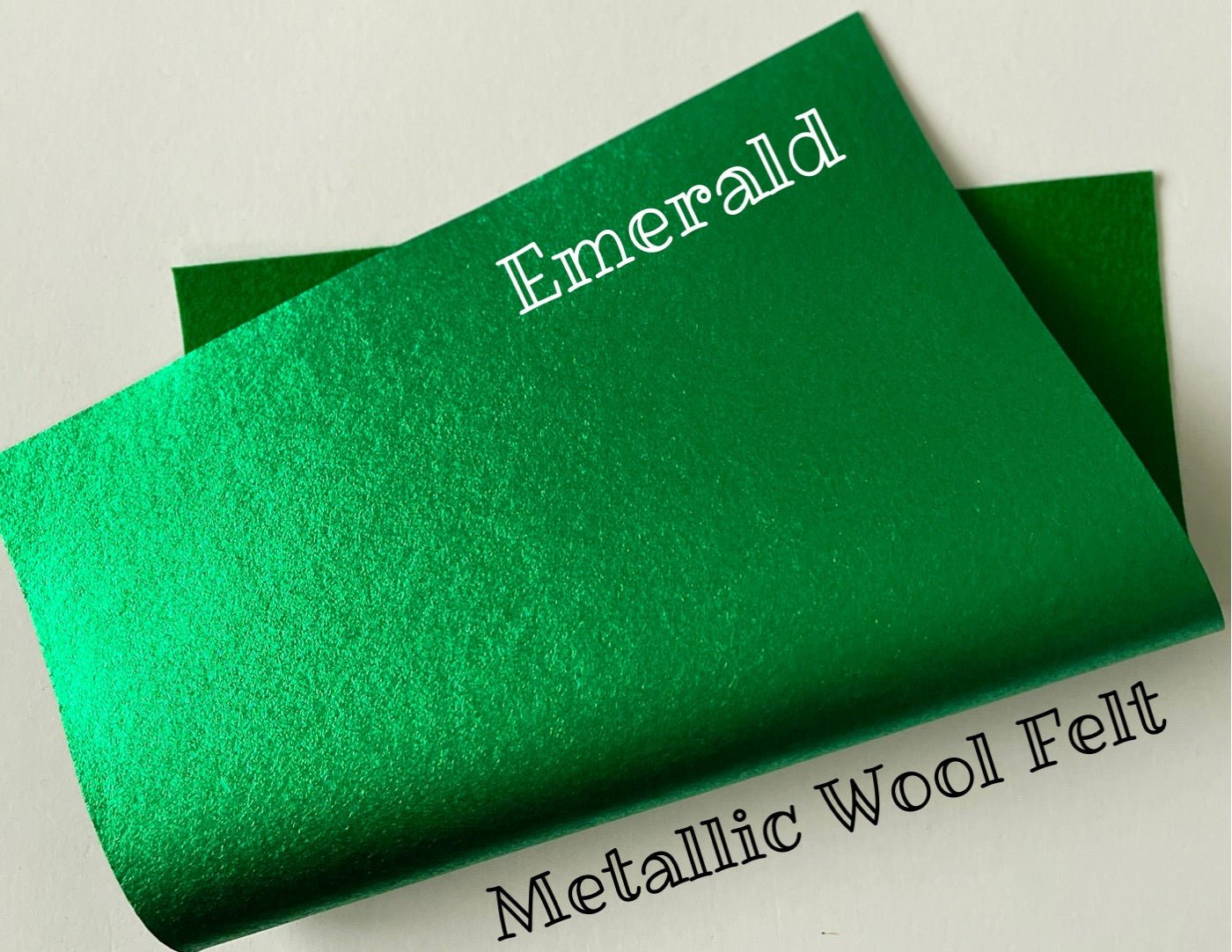 100% Wool Metallic Felt - 15cm x 24cm
