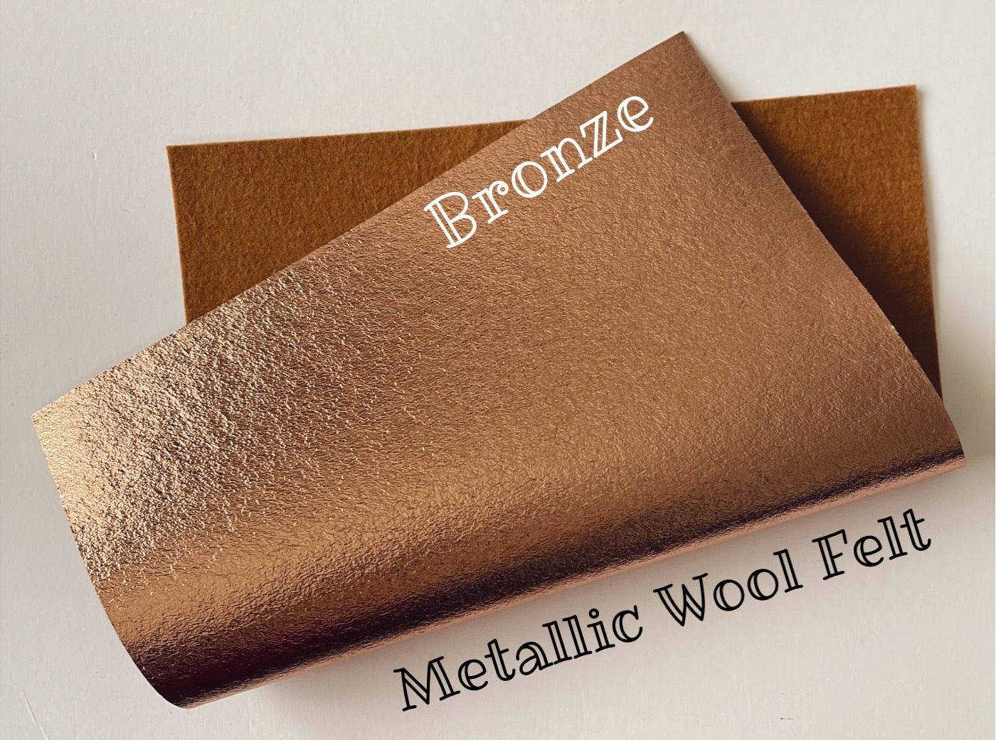 100% Wool Metallic Felt - 15cm x 24cm