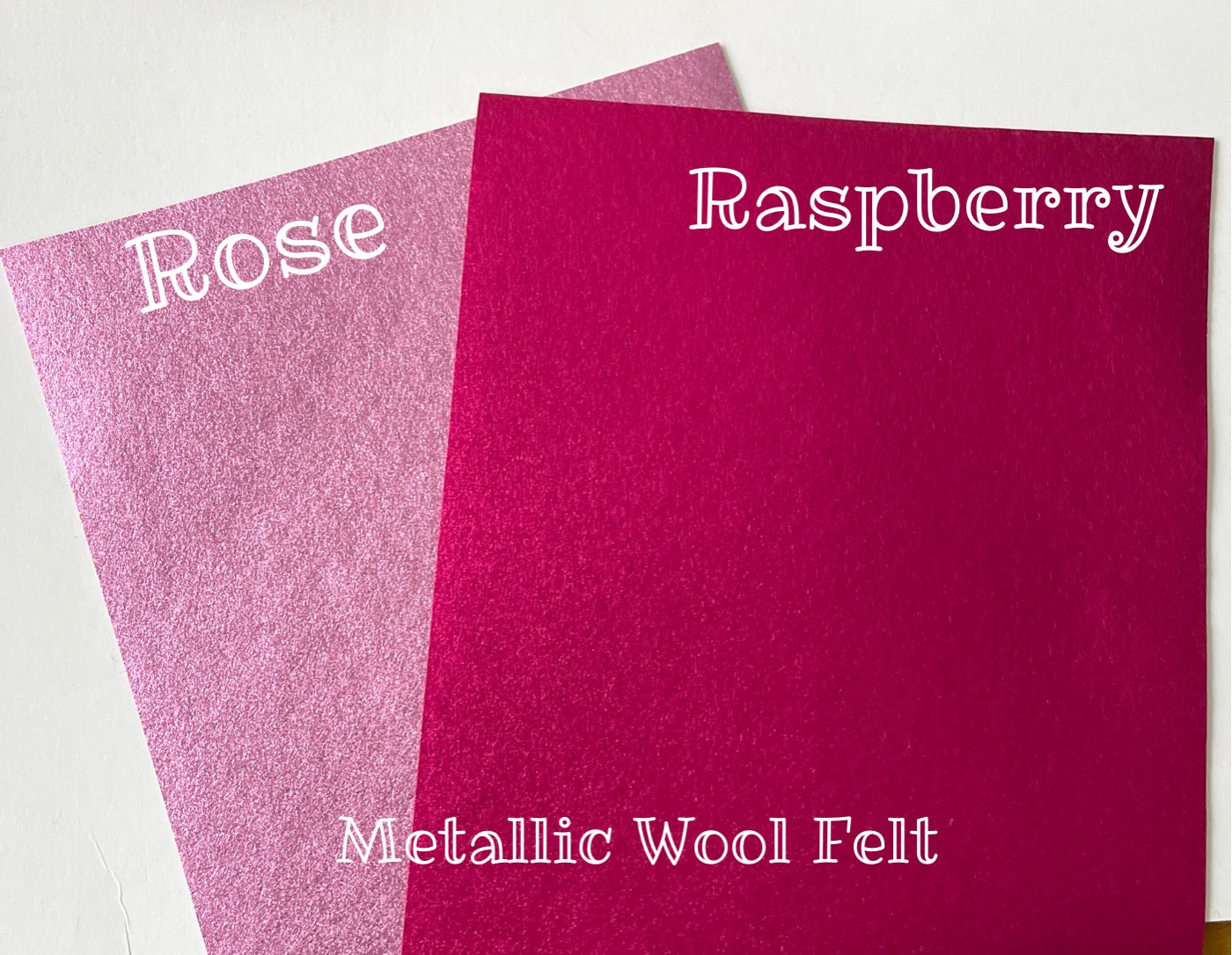 100% Wool Metallic Felt - 15cm x 24cm