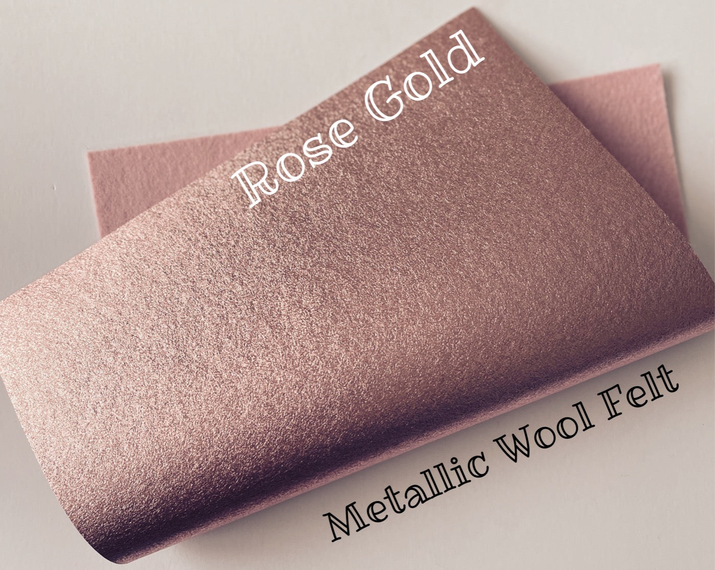 100% Wool Metallic Felt - 15cm x 24cm