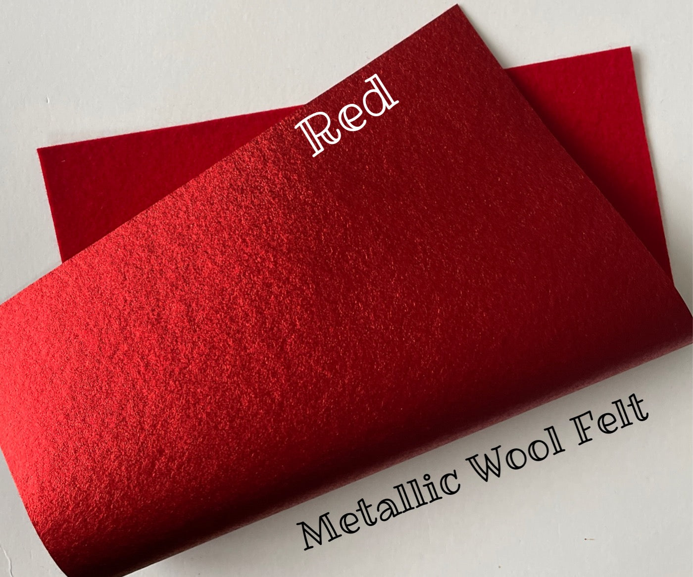 100% Wool Metallic Felt - 15cm x 24cm