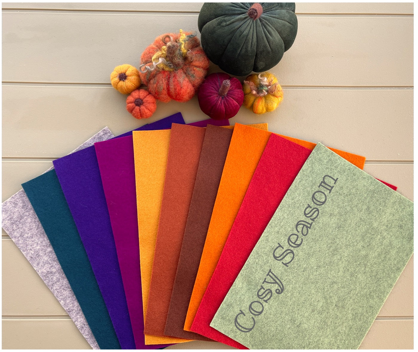 100% Wool Felt - Larger Colour Palette Packs - 10 x sheets 20 x 30cm - lots of colour options