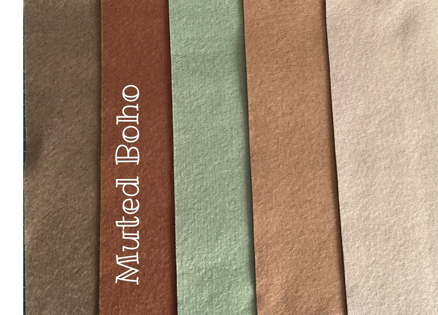 Muted Boho - 5 x sheets of 100% wool felt