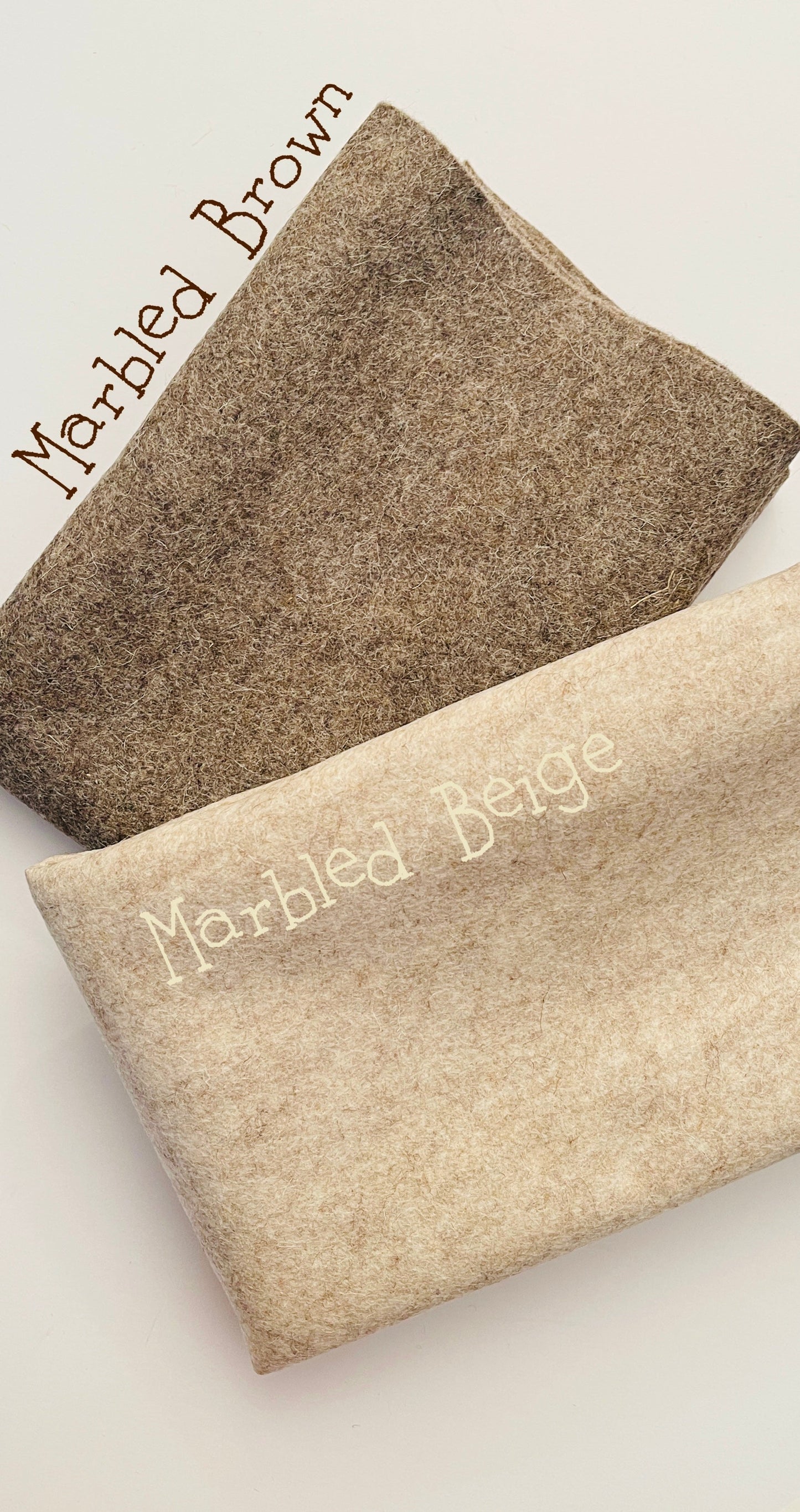 100% Wool Felt half metre Marbled Browns