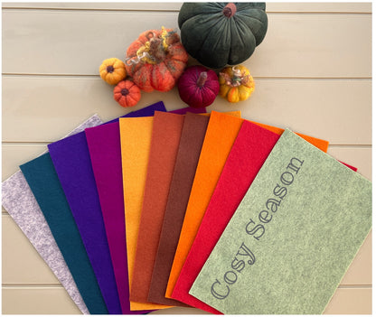 100% Wool Felt - Larger Colour Palette Packs - 10 x sheets 20 x 30cm - lots of colour options