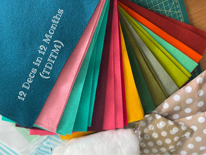 Supply kit for mmmcrafts 'Twelve day ornament set" by Larissa Holland