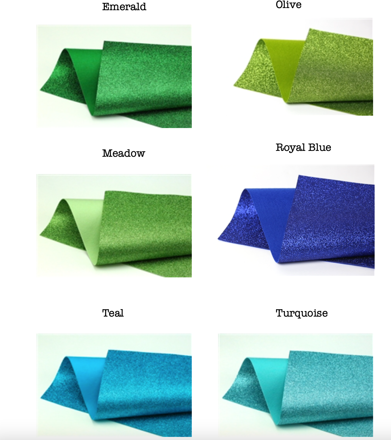 Glitter Felt - 9.5" x 12" Bonded Glitter doesnt shed