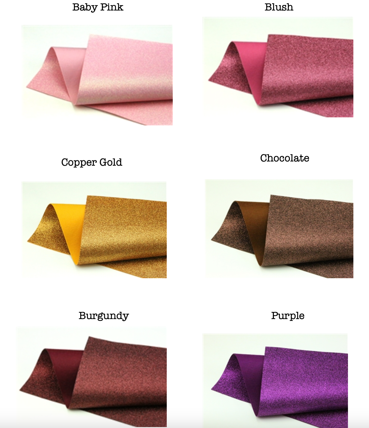 Glitter Felt - 9.5" x 12" Bonded Glitter doesnt shed