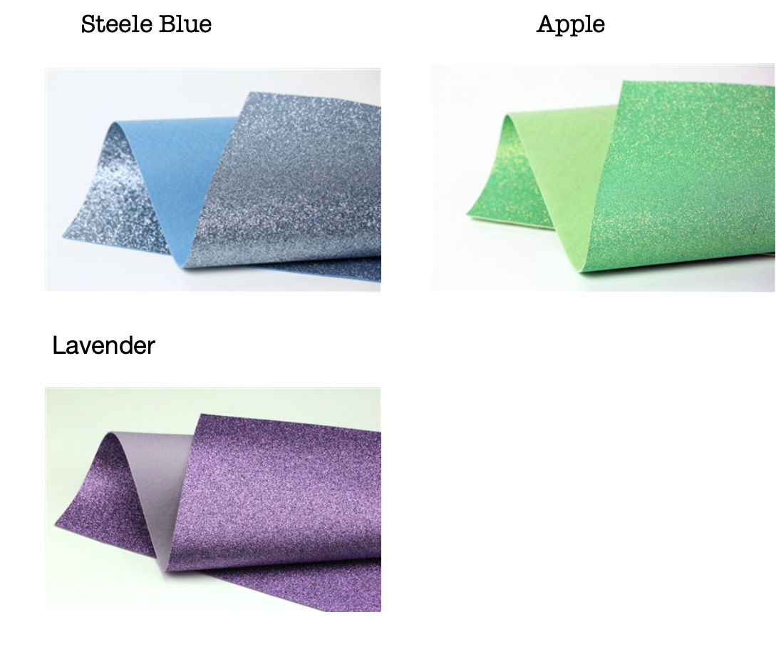 Glitter Felt - 9.5" x 12" Bonded Glitter doesnt shed